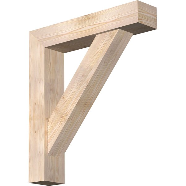 Ekena Millwork Traditional Craftsman Smooth Bracket w/ Offset Brace, Douglas Fir, 7 1/2"W x 36"D x 40"H BKT0806X36X40TRA04SDF - main